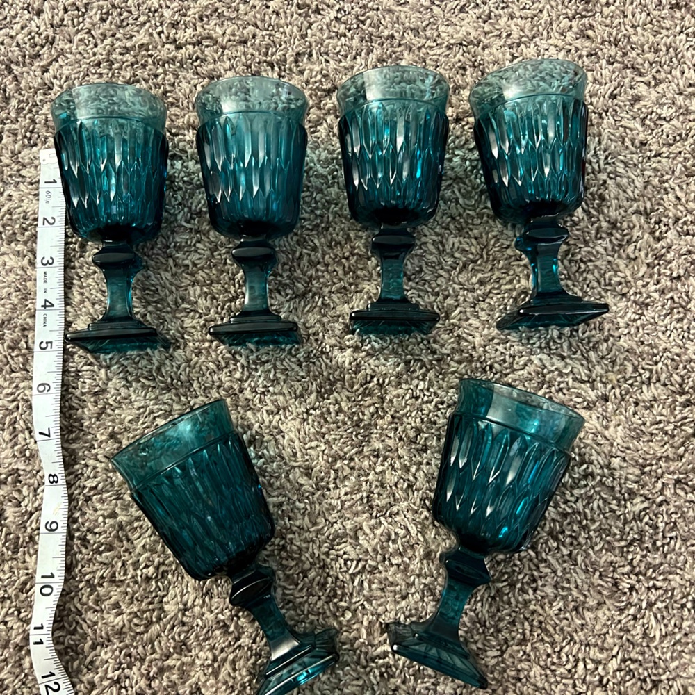 Mt. Vernon Blue by INDIANA GLASS 6pc